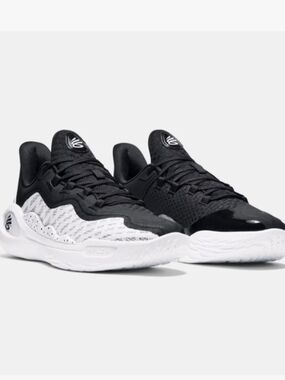 Under Armour Curry 11team Men's Black and White Low-Top Athletic Shoes Size 12.5